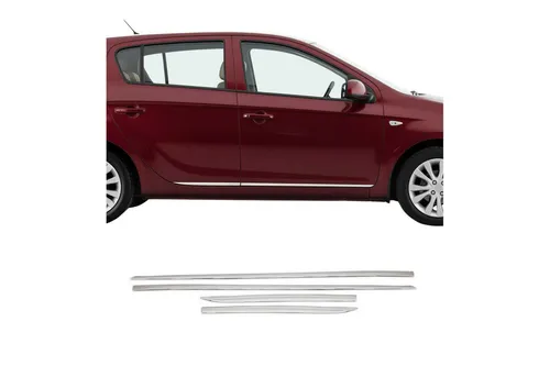 OMAC Zierleisten-Aufkleber für Hyundai i20 2008-2014, Chrom 4x - Aufkleber für Türschutzleisten, langlebig und rostbeständig, schützt Ihr Auto vor Kratzern und verleiht ihm ein anspruchsvolles Aussehen. Einfache Installation ohne Bohren.
