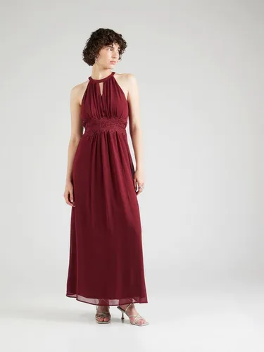 Vila Abendkleid VIMILINA - Elegantes Spitzenkleid in Merlot, Größe 40 - Kleider mit schmaler Passform und edler Spitze, ideal für besondere Anlässe. Hergestellt aus recyceltem Material für umweltbewusste Fashionistas.
