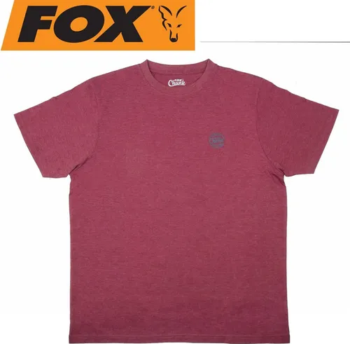 Fox Chunk Classic Plum Marl T-shirt - Angelshirt, Größe:M