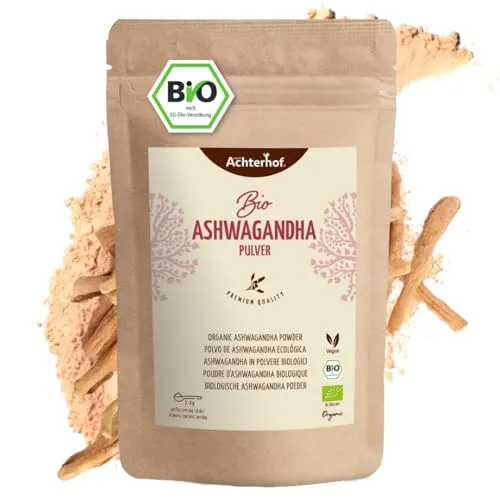 BIO Ashwagandha Pulver (250g) | 100% echte Ashwagandhawurzel aus Indien - Ashwagandha Pulver aus kontrolliert biologischem Anbau, ideal für Ayurveda-Fans. 100% BIO Qualität, ohne Zusatzstoffe und handverpackt in Deutschland.