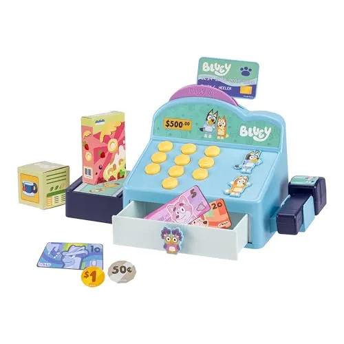 Bluey Kasse mit Scanner und Spielgeld von Bluey