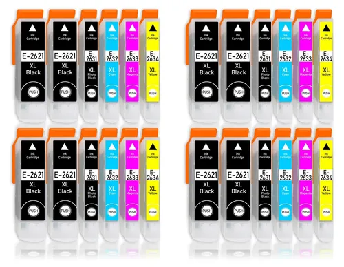 24er Pack Druckerpatronen 26 26XL kompatibel mit Epson XP-520