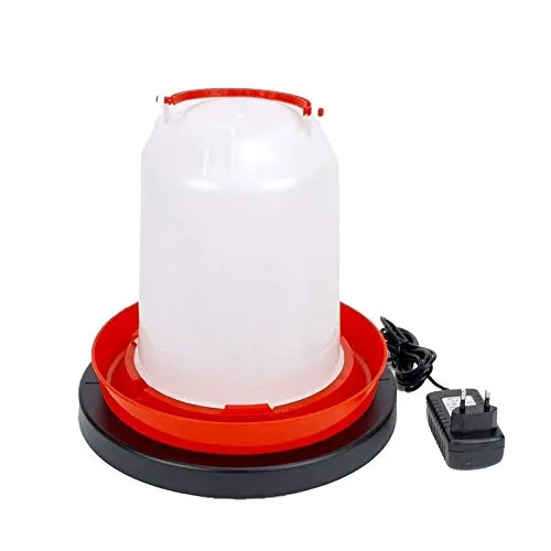 GarPet Geflügeltränke mit Tränkenwärmer Set - Tränken & Tränkanlagen für Geflügel, inklusive Heizplatte für optimale Wärmeverteilung und Anti-Rutsch-Oberfläche für sichere Nutzung. Ideal für die Wintermonate.