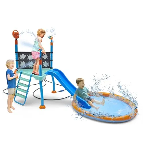 Plum Wasserrutsche Spielstation - Rutschen - Spaßige Wasserrutsche für stundenlangen Spielspaß im Garten, ideal für heiße Sommertage.