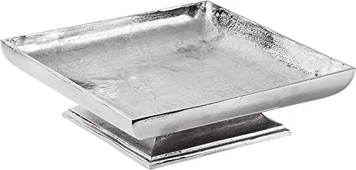 MichaelNoll Dekoteller aus Aluminium – Elegante Deko-Schale in Silber - Vielseitige Dekoschale aus schwerem Aluminium für stilvolle Akzente in jedem Raum. Ideal für Wohnzimmer, Esszimmer oder als elegantes Restaurant-Accessoire. 100% handgefertigt, pflegeleicht und zeitlos.