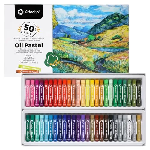 Artecho Ölpastellkreide Set mit 50 Farben von Artecho