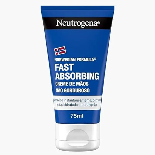 Neutrogena Norwegische Formel, schnell einziehende Handcreme, reparierende Handcreme mit Glycerin und Vitamin E, Creme trockene und rissige Hände mit leichter Textur, schnell einziehend, 75 ml