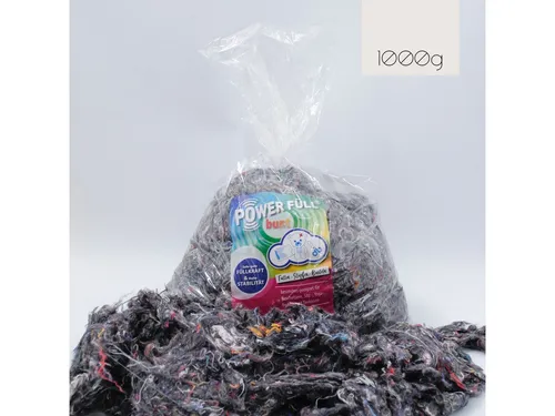 POWER FÜLL Kissenfüllung POWER FÜLL Füllwatte 1 kg, grau, Stopfmaterial Bastelwatte