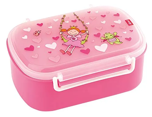 SIGIKID 24472 Brotzeitbox Pinky Queeny Lunchbox BPA-frei Mädchen empfohlen ab 2 Jahren rosa, 11 x 7 x 17
