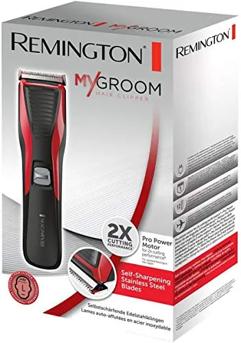 Remington Haarschneidemaschine HC5100 - Haarscherer mit selbstschärfenden Edelstahlklingen und 12 Längeneinstellungen für präzise Haarschnitte – ideal für Herrenpflege.