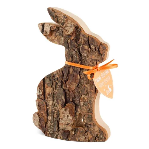 Osterhase Rinde - sitzend groß | WALDFABRIK GMBH