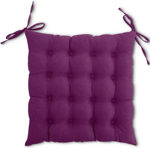 wometo Stuhlkissen Prime 40x40, OEKO-TEX®, Sitzkissen mit Steppung & Bändern