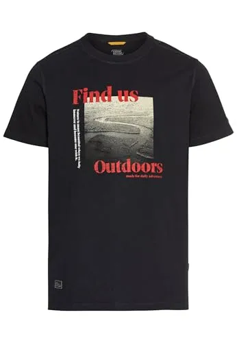 camel active Herren T-Shirt mit Print aus Organic Cotton Dunkelblau - T-Shirts für Herren, aus weicher Organic Cotton für hohen Tragekomfort und umweltfreundliche Wahl, perfekt für lässige Outfits.