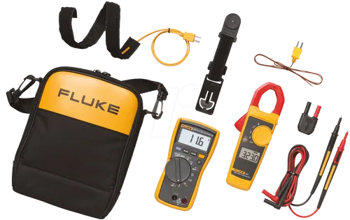 Fluke Multimeter 116/323 Combo Kit - TRMS Digital Multimeter mit Stromzange - Multimeter & Stromzange Set für präzise Messungen bis 600 V, inklusive berührungsloser Spannungsanzeige und Temperaturmessung bis 400°C. Ideal für Profis und Heimwerker.