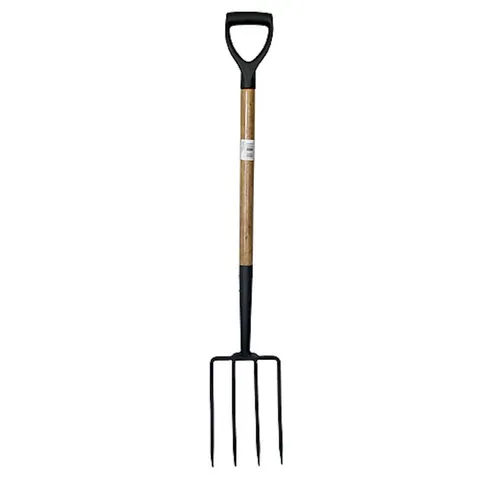 PROREGAL® Spatengabel mit D-Griff aus Holz - Hochwertige PROREGAL® Spatengabel für Garten und Landwirtschaft. Robuste Konstruktion mit ergonomischem D-Griff für komfortables Arbeiten und optimale Handhabung.