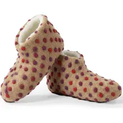 Bettschuhe IamFlauschi Kuschel Ecru Größe 36/37 – Warme Schafwollhausschuhe