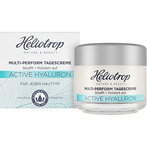 Heliotrop Anti-Aging Tagespflege 50 ml - Vegane Naturkosmetik-Tagescreme für alle Hauttypen mit natürlicher Hyaluronsäure, sorgt für ein strafferes Hautbild und gemilderte Falten, ideal für die tägliche Anwendung.