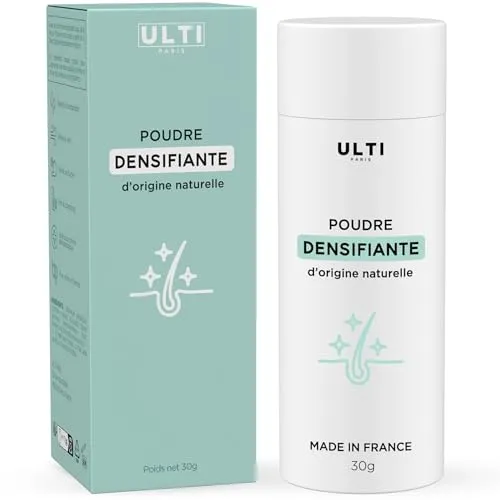 ULTI Paris Streuhaar zur Haarverdichtung & vollem Haar.100% Natur! Schütthaar bei Haarausfall und lichtem Haar - Haarpuder - 27g (Dunkelbraun) (27g, Dunkelbraun)