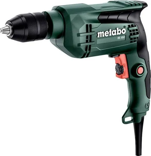 Metabo BE 650 1-Gang-Bohrmaschine 650W - Akkuschrauber mit 650W Leistung, ideal für präzise Bohrarbeiten in Holz und Metall, kompakt und leicht für müheloses Handling.
