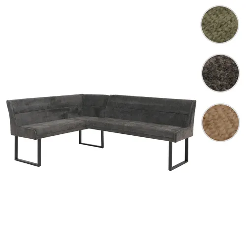 Eckbank HWC-O81, 5-Sitzer in hochwertigem Chenille Stoff