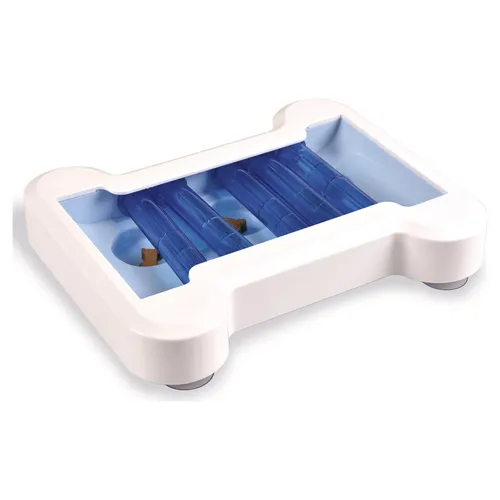Duvo+ Seek 'n Snack Puzzle für Hunde 24,5cm weiß/blau, Futterspielzeug