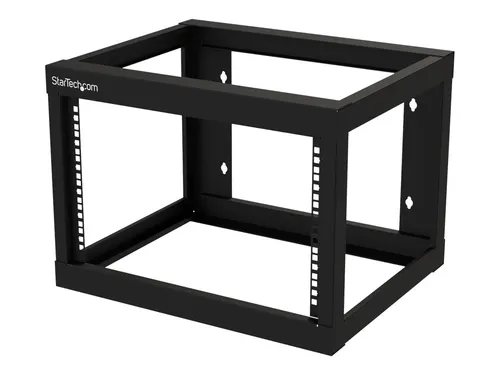 StarTech.com 2-Pfosten 6HE Heavy-Duty Wandmontage Netzwerk-Rack - Computer- & Server-Racks: Strapazierfähiges 6HE Wandmontage-Rack aus SPCC-Stahl, ideal für IT- und AV-Geräte mit ungehindertem Luftstrom und 80kg Tragkraft.