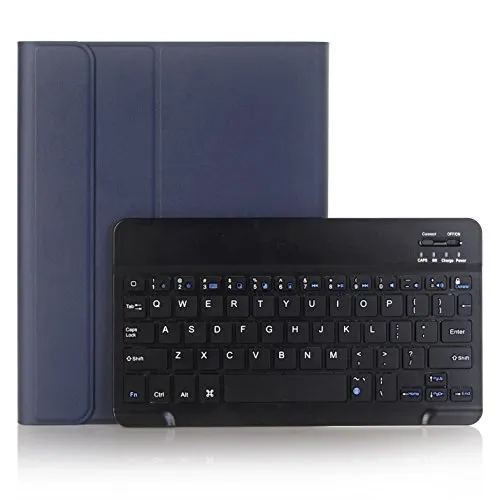 Lobwerk 2in1 Bluetooth Tastatur und Cover für Apple iPad Pro 9.7 2016 Case Schutz Hülle Blau