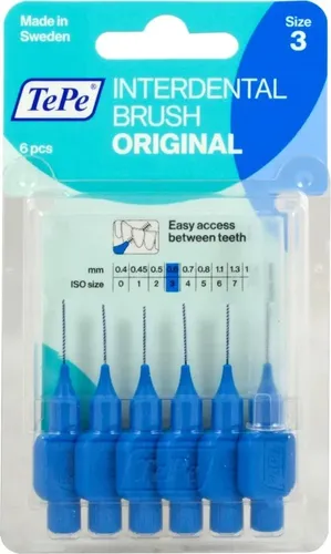 Tepe Interdentalbürste 0,6mm Blau – 6 Stück