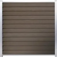 GartenLand Zaun Schwedenprofil WPC 180 x 180 cm - Sichtschutz aus hochwertigem WPC, trapezförmige Zaunlamellen in Braun und Silber, einfach zu montieren und individuell kürzbar für Ihren Garten.