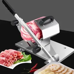 Allesschneider, Edelstahlmesser, Brotschneidemaschine, Aufschnittmaschine Manueller, Fleischschneider, Schnittstärke einstellbarer, Küchenmaschine