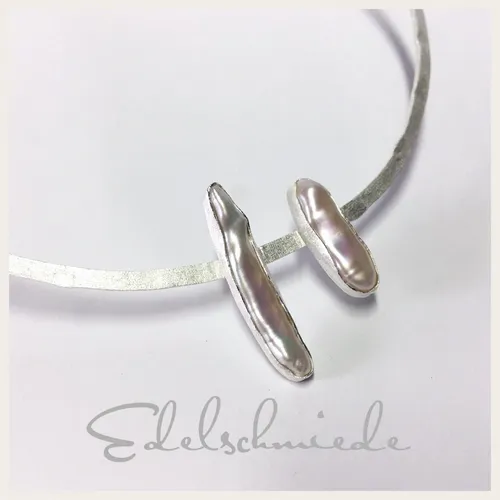 Wundervolles Collier 925 Silber mit Perlen - Unikat - Halskette aus rhodiniertem Sterlingsilber (925), einzigartig mit edlen Perlen und Anlaufschutz für langanhaltenden Glanz.