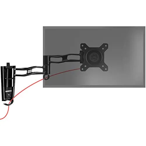 Duronic DM35W1X3 Monitor Wandhalterung für Monitore und TV bis 30 Zoll - Aluminium-Wandhalterung für Monitore bis 30 Zoll. Flexibel einstellbar: 360° drehbar, 180° schwenkbar, Neigung bis -15°. Ideal für platzsparende Lösungen und individuelles Arbeiten.
