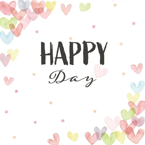 Lunchservietten Happy Day - 33 x 33 cm, 20 Stück, 1 VPE