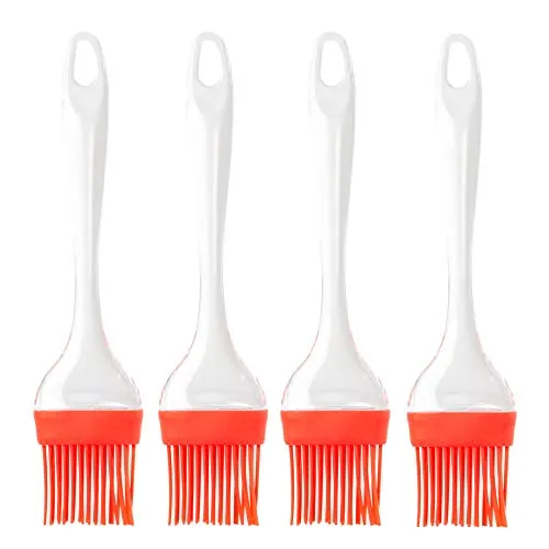 BBQ-Toro Silikon Backpinsel Grillpinsel | 21 cm | hitzebeständig | Silikonpinsel Küchenpinsel für BBQ Marinaden, Fleisch, Sauce, Öl (4)