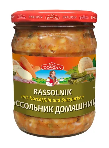 DOVGAN Rassolnik mit Kartoffeln und Salzgurken 480 g