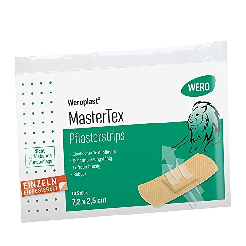 WERO Weroplast® MasterTex Pflasterstrips 7,2 cm × 2,5 cm, 10 Stk/Pkg