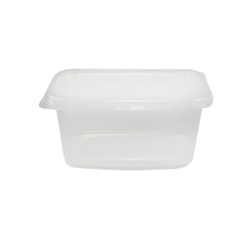 Pro-Pac 250 Stück 200ml Feinkostbecher, Verpackungsbecher mit Deckel, klar