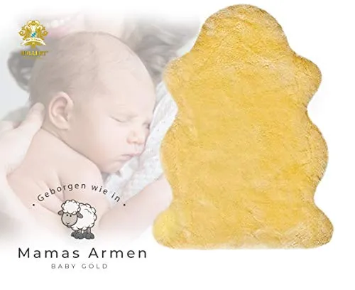Baby Lammfell Premium Qualität in gelb von Hollert Naturfelle
