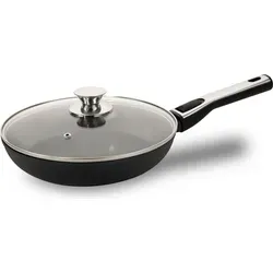 Genius Bratpfanne Cerafit Plasma 24 cm - 2er Set mit Deckel - Pfannen Set aus Aluminium mit kratzfester Antihaft-Beschichtung, induktionsgeeignet und spülmaschinenfest. Perfekt für gesundes Braten und einfaches Kochen!