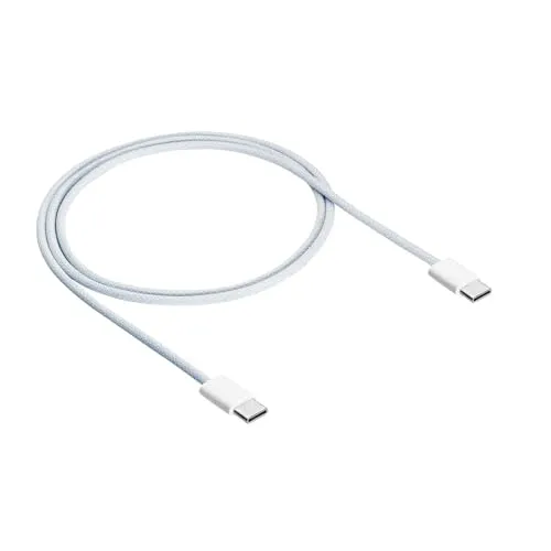 AKYGA USB C Kabel 60W Gewebte Ladekabel USB C auf USB C Nylongeflecht Datenkabel 1m Weiß AK-USB-51
