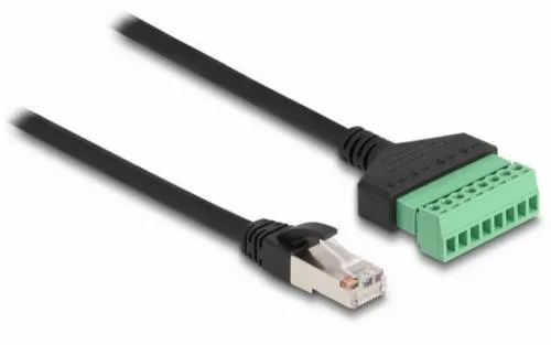 Delock 65975 RJ45 Netzwerkkabel, Patchkabel CAT 6 U/UTP 0.30m Schwarz, Grün 1St.