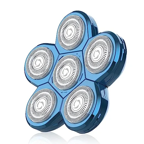 Glatzen Rasierer Herren, Ersatz-Scherkopf für Glatzen Rasierer, Kibiy 6D Ersatzkopf für Kopfrasierer, Ersatzklingen für Glatzenrasierer, nur Scherkopf