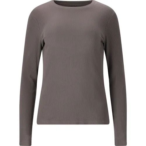 Athlecia Lankae W Long Sleeve Tee plum kitten (1291) 44 - Damen Laufshirt Langarm, mit Quick Dry-Technologie für optimalen Komfort und Feuchtigkeitsregulierung bei intensiven Workouts.