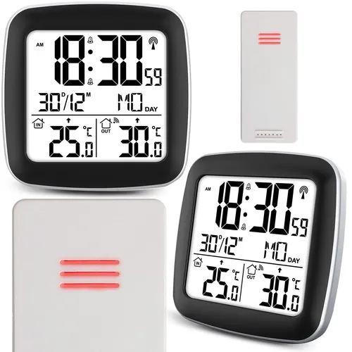 Wetterstation BD-903 mit Display in Silber