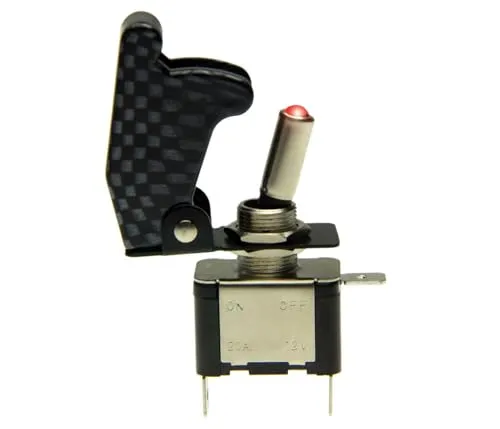 Kill Switch Carbon Auto KFZ Fahrzeug Kippschalter 12V Schalter LED 20A NOS Rot