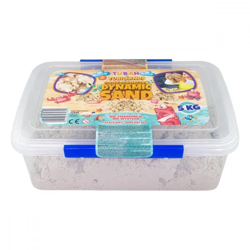 TUBAN Kinetischer Sand 5 kg - Natürliches Spielsand im Eimer - Sandspielzeug aus hochwertigem, kinetischem Sand, der nicht austrocknet und endlose kreative Möglichkeiten für Kinder bietet.