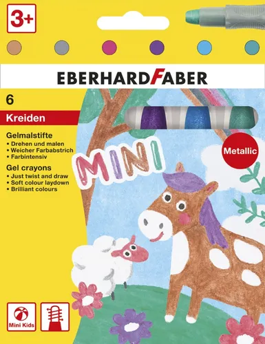 EBERHARD FABER Gelmalstifte Metallic, 6er Kartonetui 6