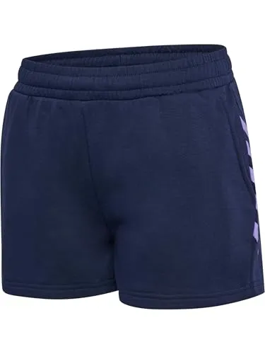 hummel hmlSTALTIC Cotton Shorts Woman, Marine/Paisley Purple