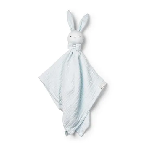 Elodie Details Schnuffeltuch, Schmusedecke, Baby Blinkie Schmusetuch aus 100% Öko-Tex & Bio-Baumwolle - Extraweicher & Waschbar - Kuscheltuch Schlaftier für Babys & Kleinkinder - Bermuda Blue