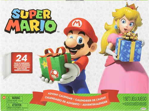JOOJEE Nintendo Super Mario Xmas Adventskalender - Kunststoff Adventskalender, perfektes Geschenk für Super Mario Fans zur Weihnachtszeit